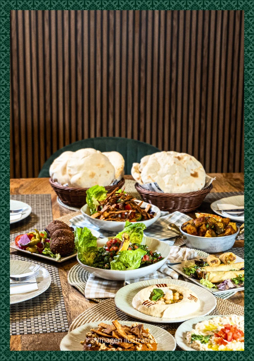 Platos tradicionales libaneses perfectos para tu menu para grupos en Madrid.